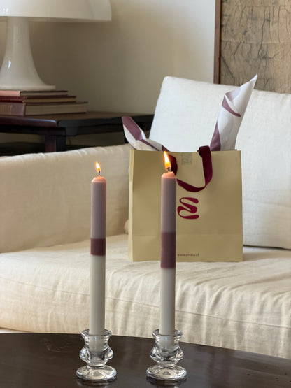 Vela Candelabro palo rosa