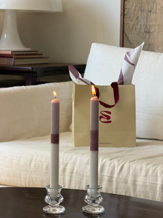 Vela Candelabro palo rosa