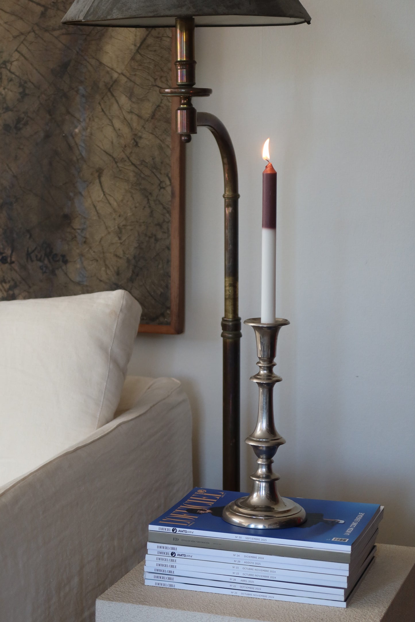 Vela Candelabro Burdeo